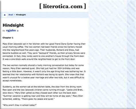 Literotica Live Webcams. A troubled marriage leads to a second chance. His last job of the day ends with a bang. A husband away and a wife with needs. Lonely wife got wooed while unwinding at a bar. A woman finds her love for books leads her to a sexual awakening. and other exciting erotic stories at Literotica.com!